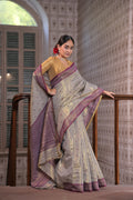 The Beige Tussar Tissue Silk