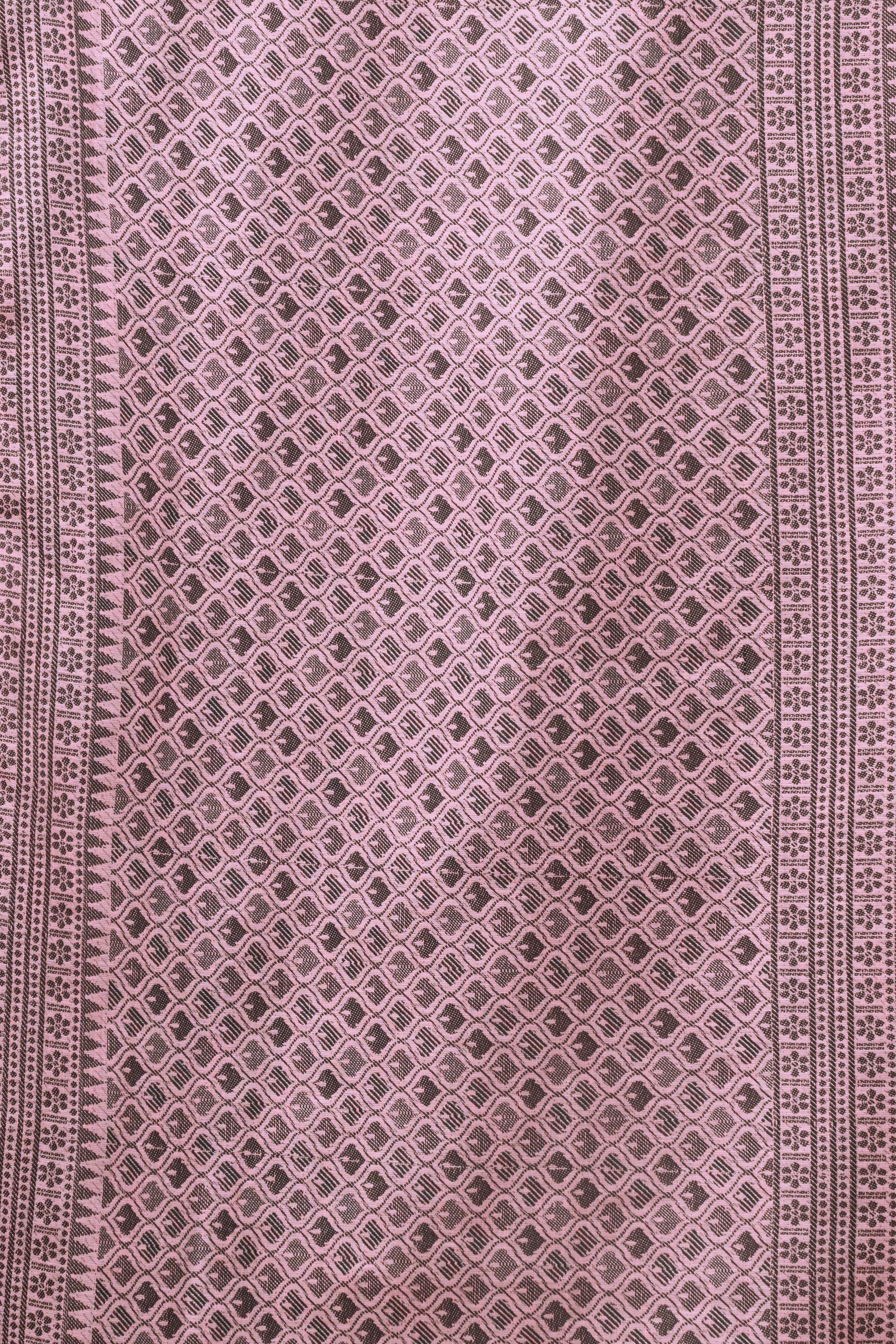 Blush Pink Linen Tissue Saree