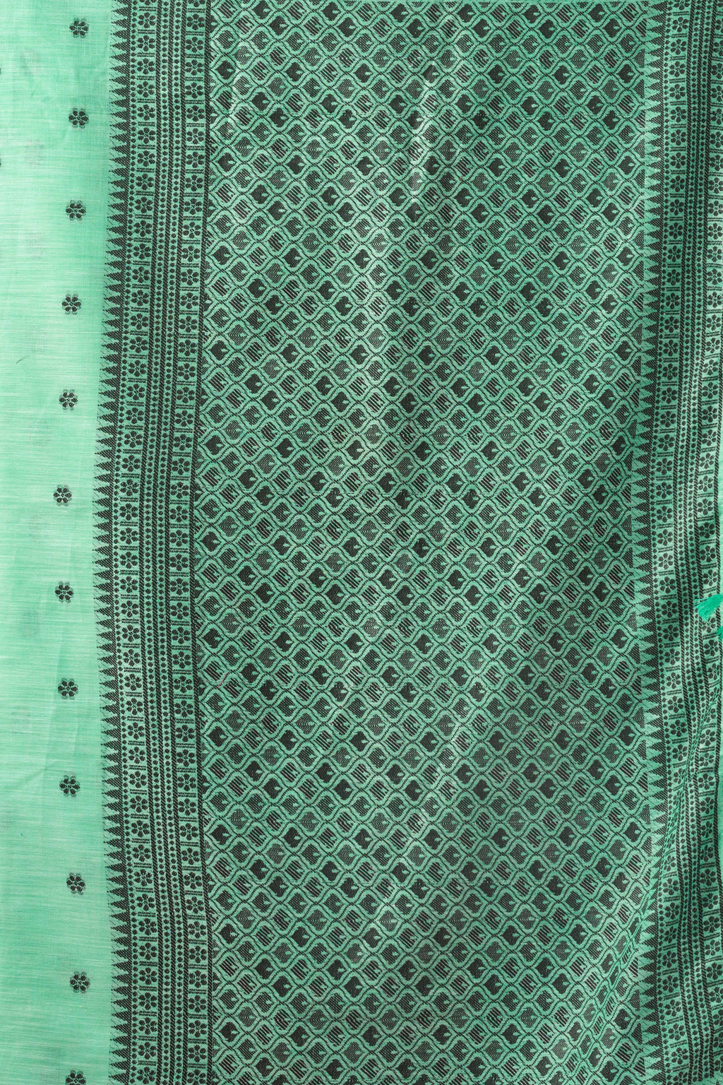 Aqua Mint Linen Tissue Saree