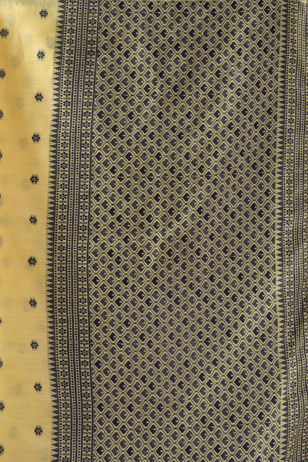 Buttercup Yellow Linen Tissue Saree