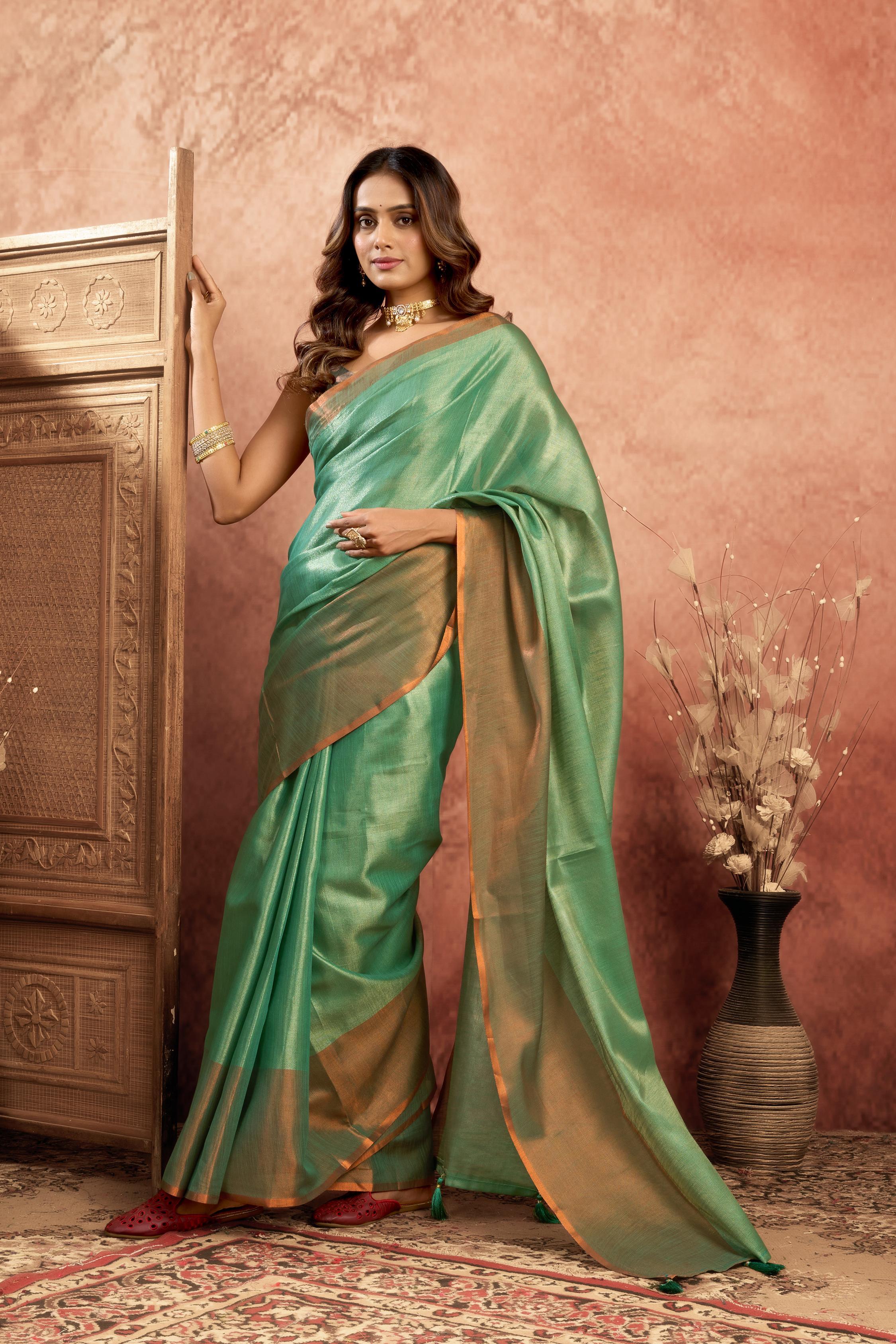 The Mint Green Imperial Metallic Tissue