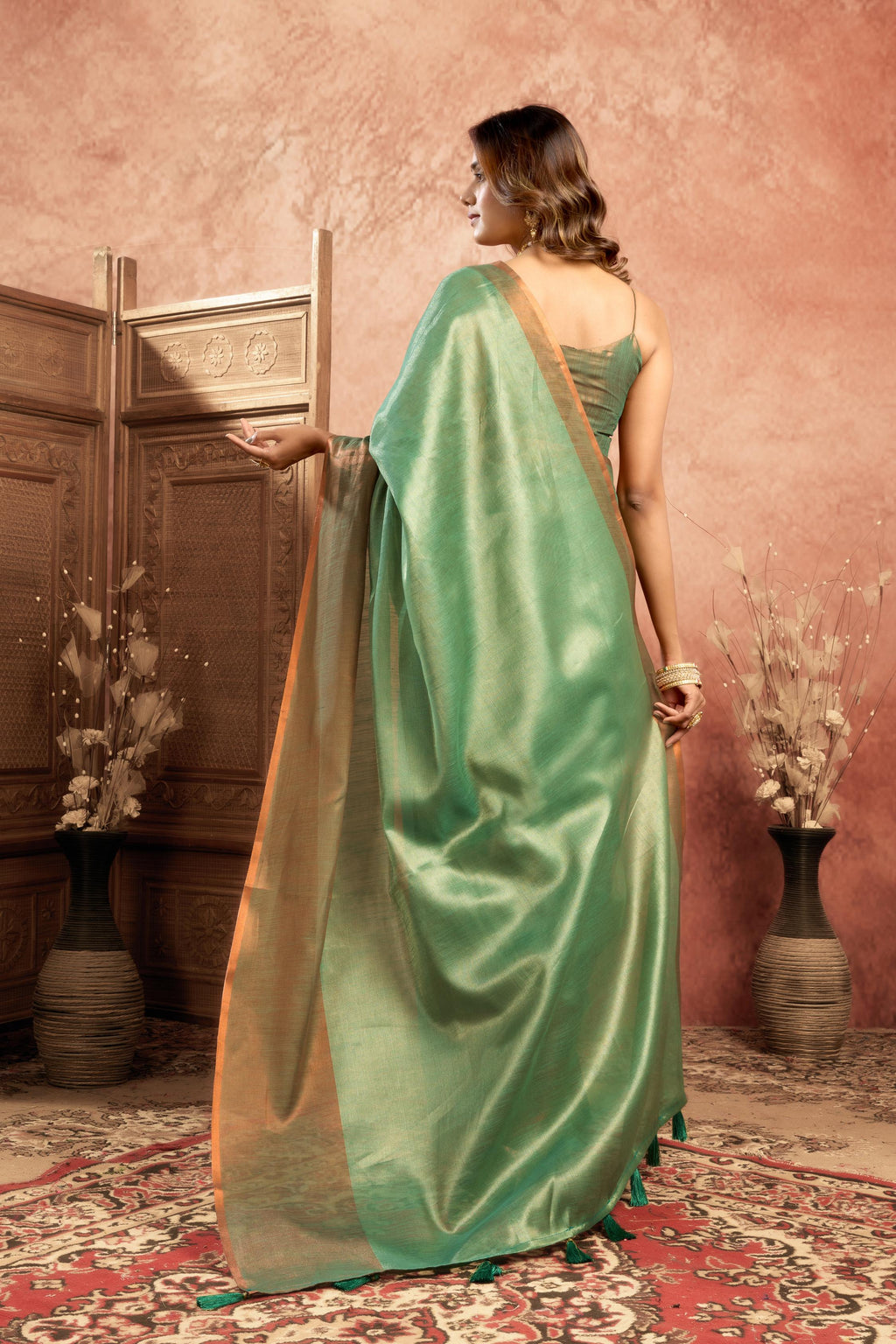 The Mint Green Imperial Metallic Tissue