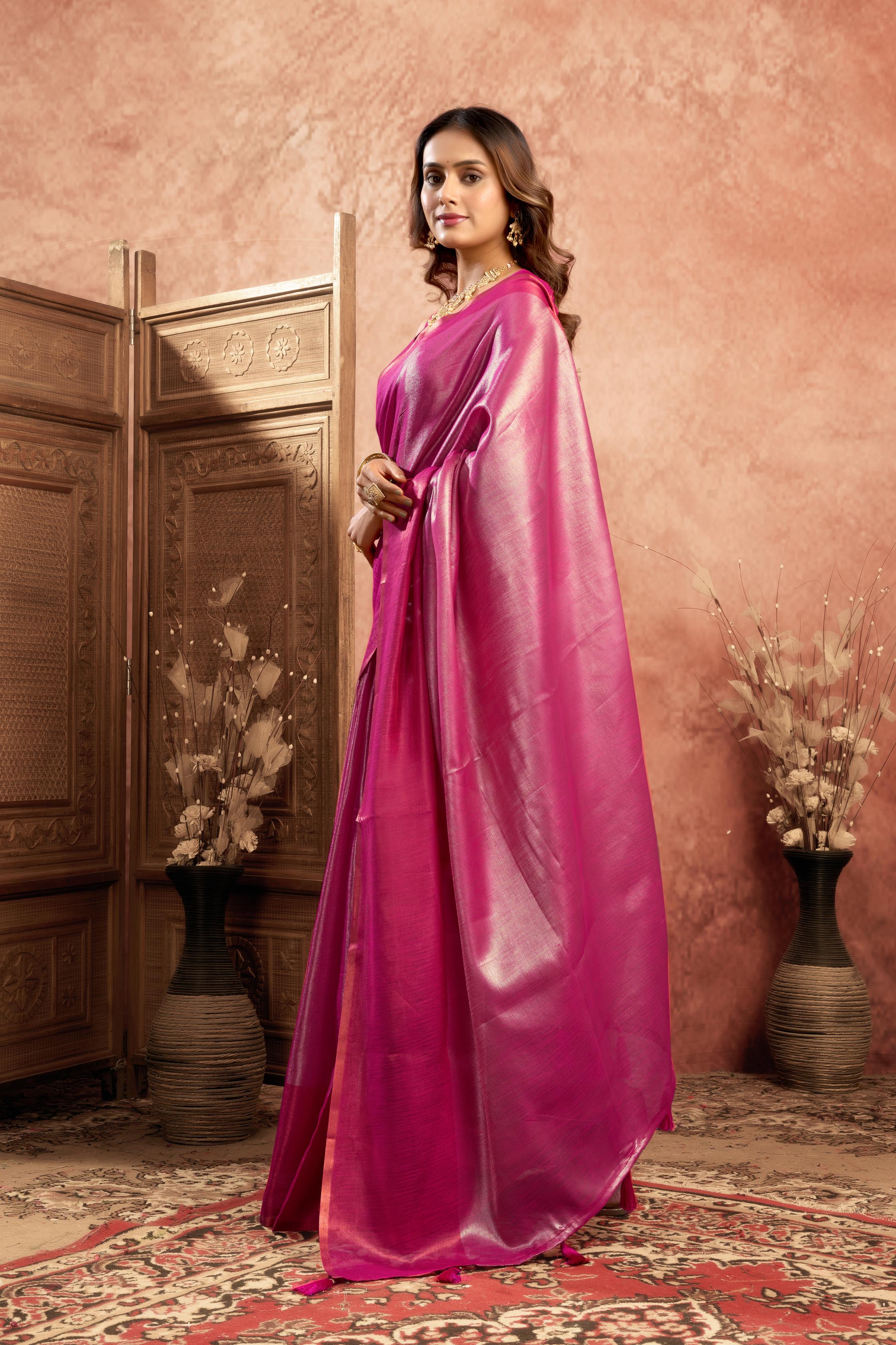 The Intense Magenta Pink Imperial Metallic Tissue