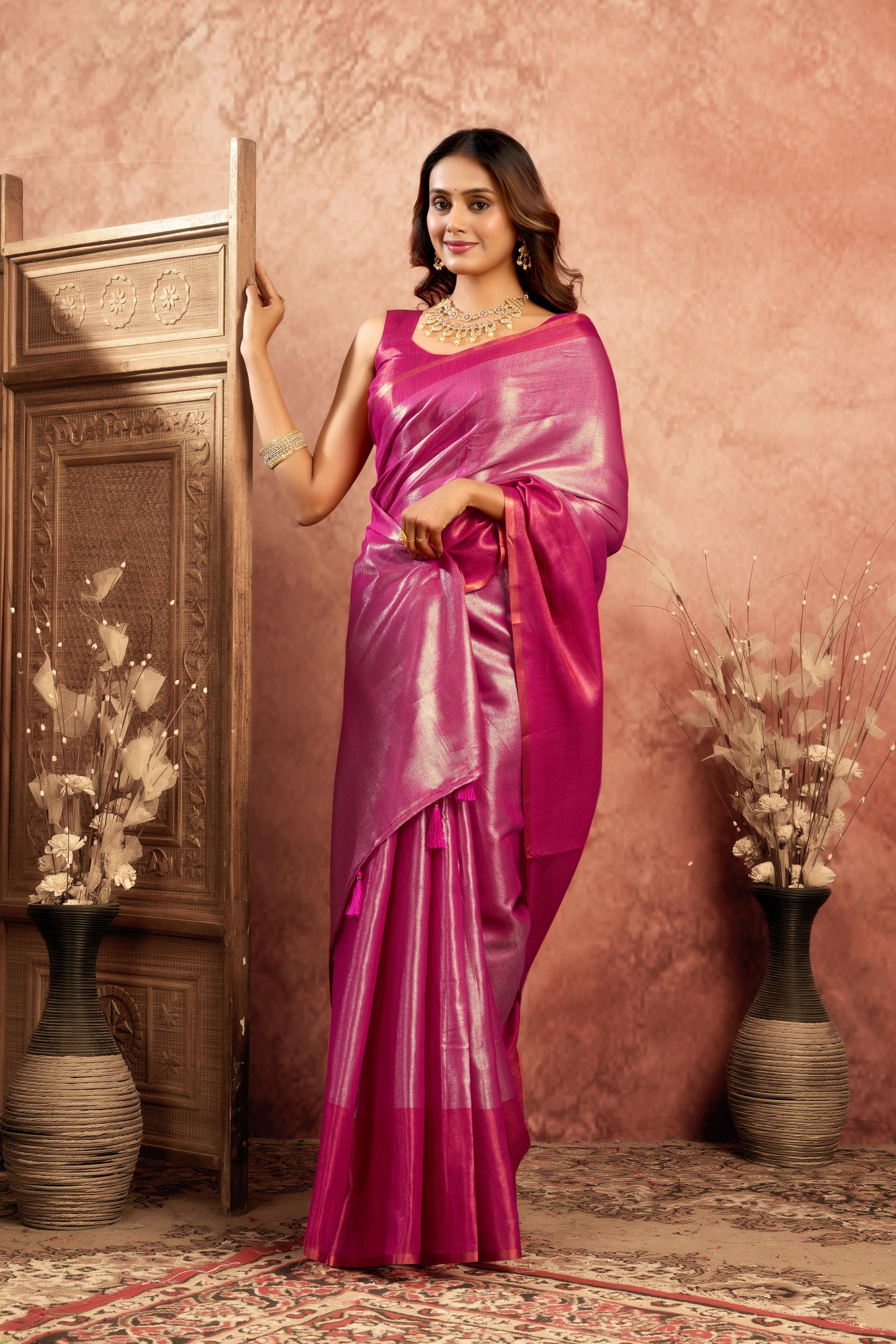 The Intense Magenta Pink Imperial Metallic Tissue