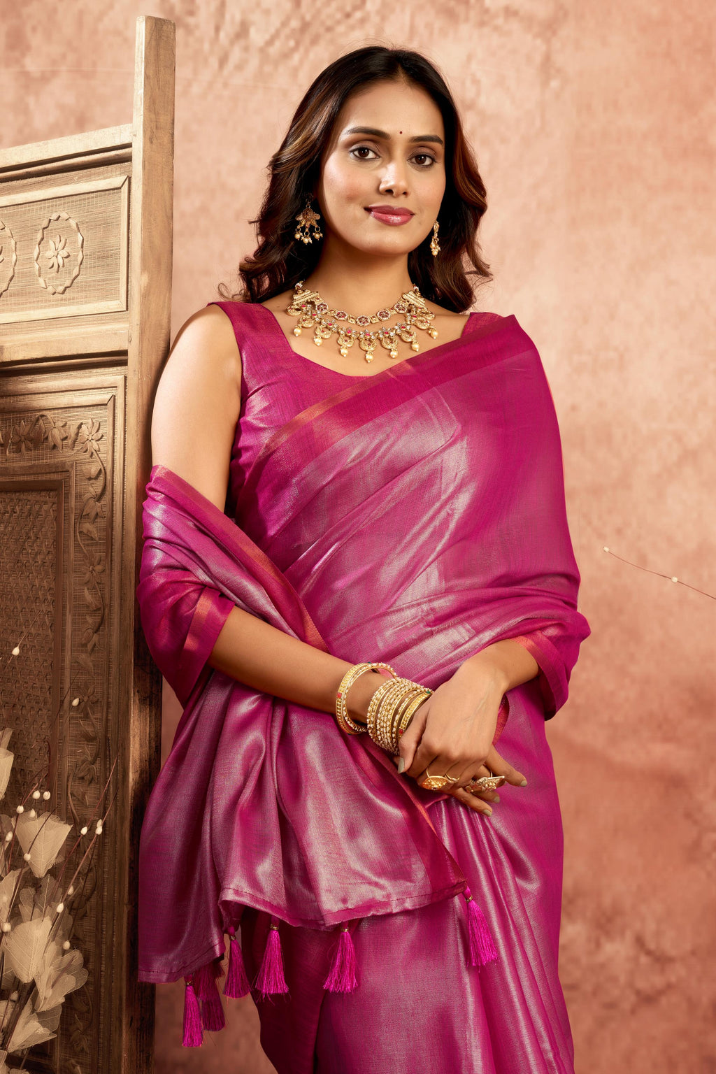 The Intense Magenta Pink Imperial Metallic Tissue