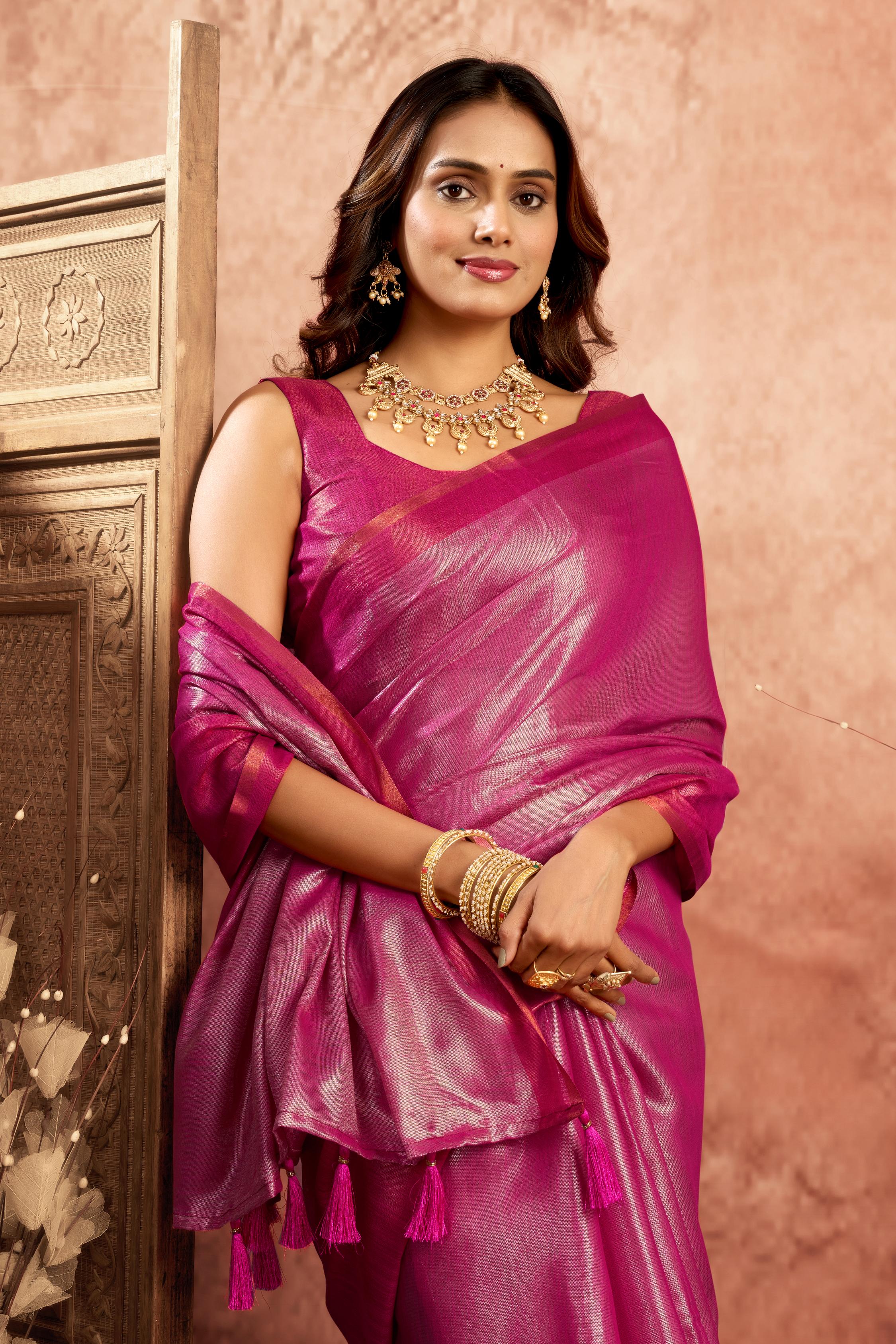 The Intense Magenta Pink Imperial Metallic Tissue