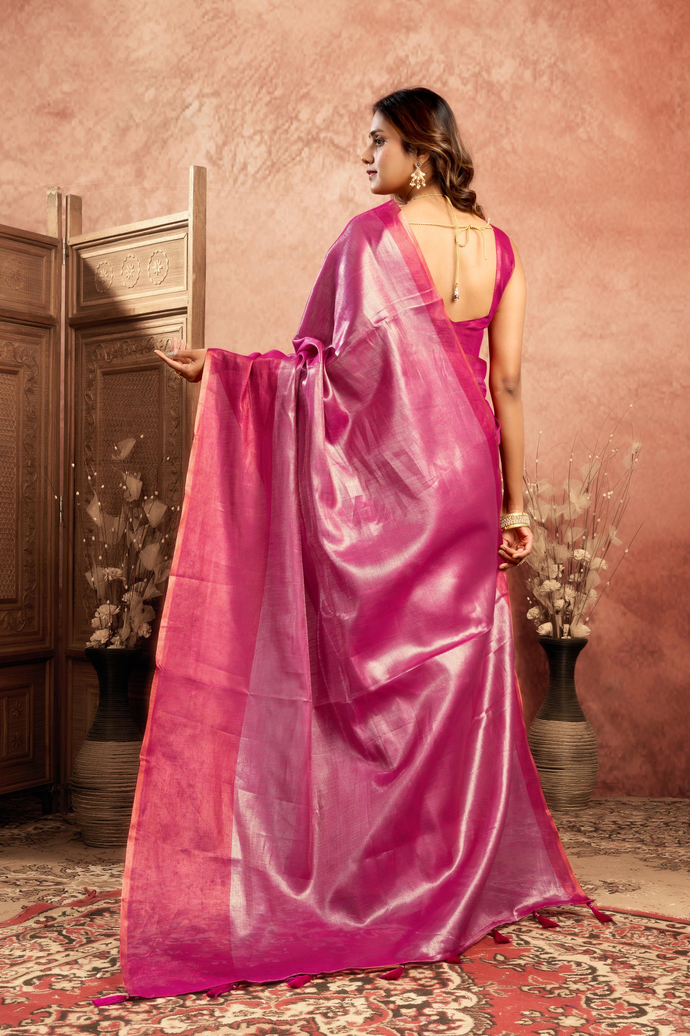 The Intense Magenta Pink Imperial Metallic Tissue