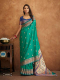 The Emerald Green Banarasi Soft Silk