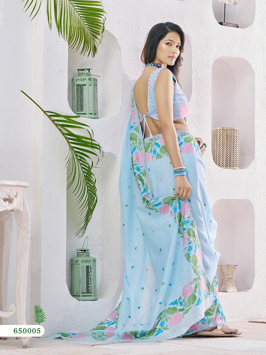 The Sky Linen Silk Flower