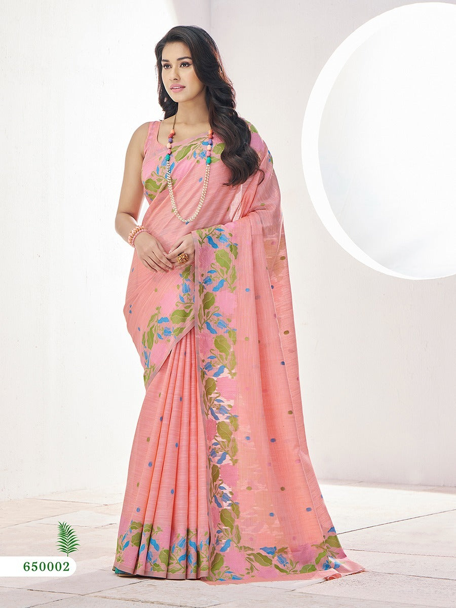 The Redish Pink Linen Silk Flower