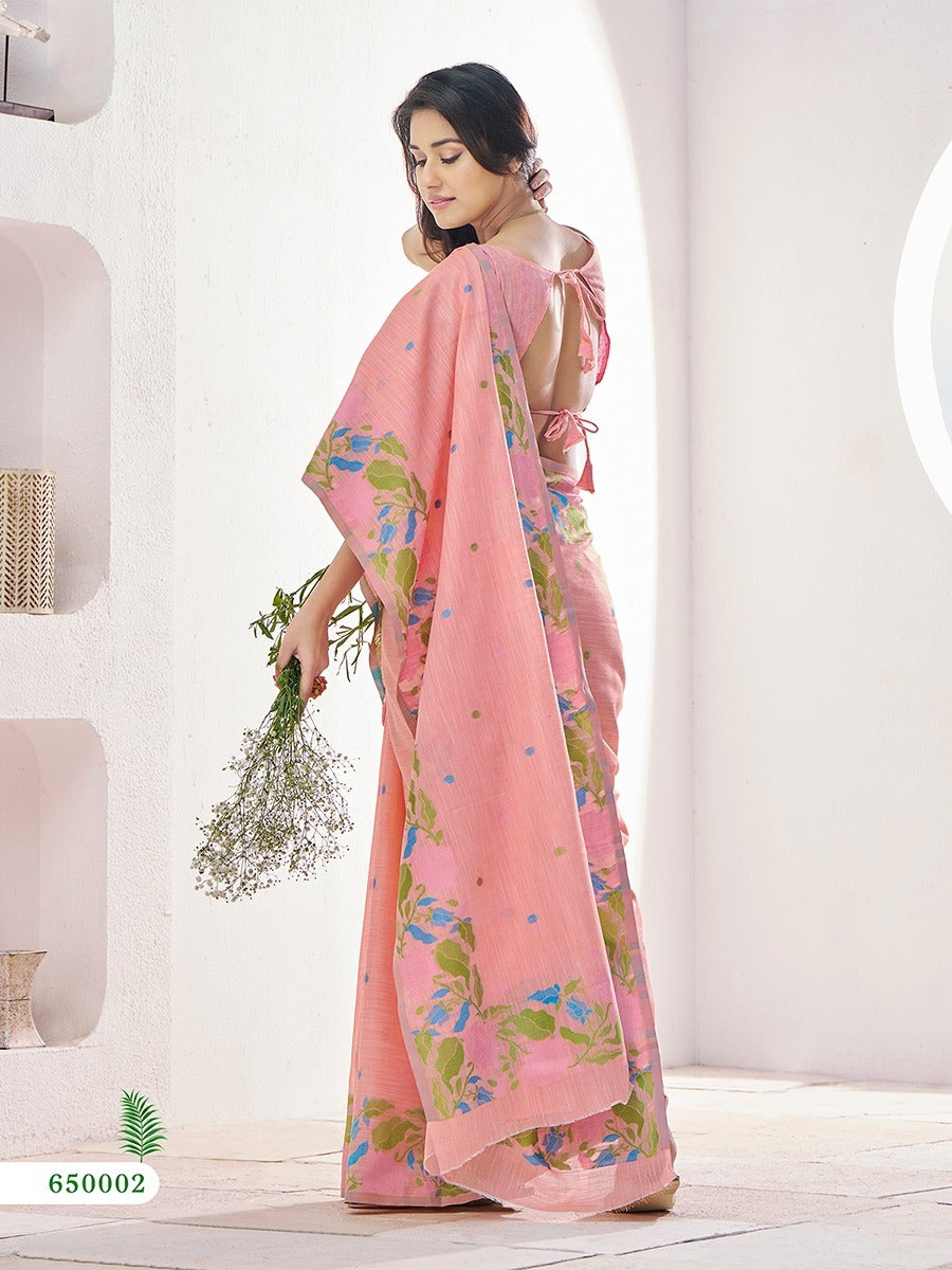 The Redish Pink Linen Silk Flower