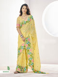 The Yellow Linen Silk Flower